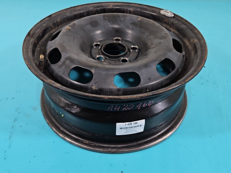 Felga stalowa 15" Skoda Roomster Szerokość felgi: 6.0", Rozstaw śrub: 5x100, czarny, 6j et38 5x100