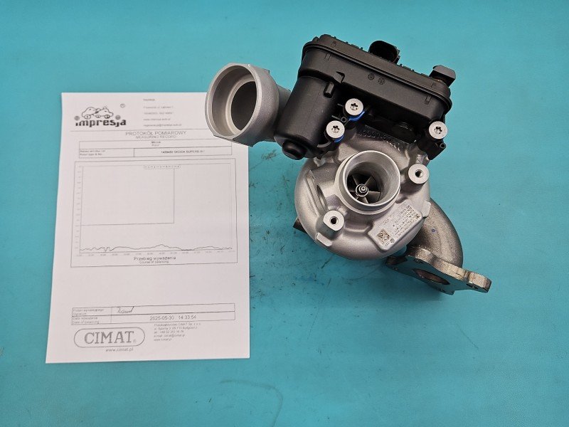 Turbosprężarka Regenerowana Skoda Superb III 49180-01430, 04E145722G, TD025L4 1.4 TSI 150KM