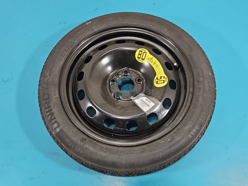 Koło zapasowe 16" dojazdowe dojazdówka Fiat Tipo II 15- Rozstaw śrub: 5x98, Uniroyal, Waga produktu z opakowaniem...