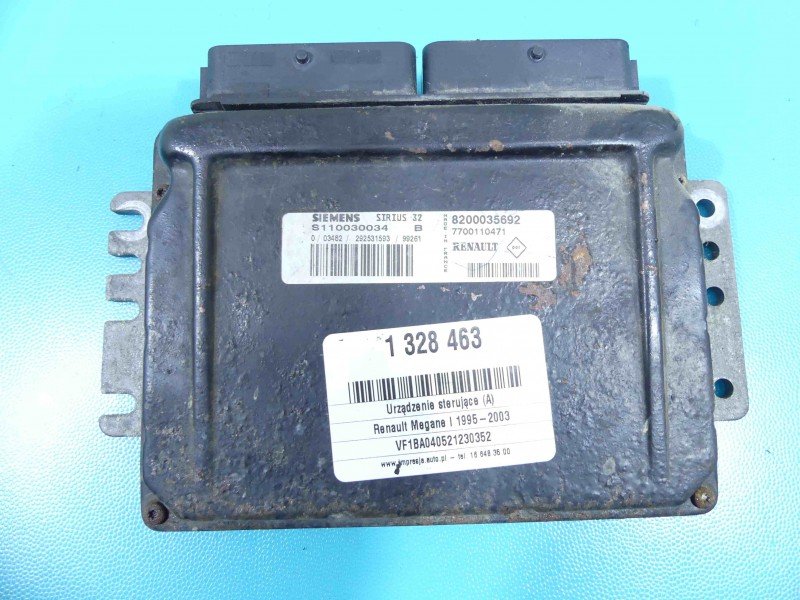 Komputer Sterownik silnika Renault Megane I 8200035692, S110030034B 1.6 16v