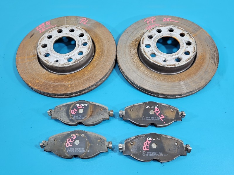 Tarcze hamulcowe przód klocki 288MM Seat Leon III 12- 2.0 tdi