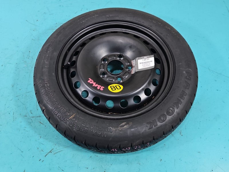 Koło zapasowe 16" dojazdowe dojazdówka Volvo S40 II V50 Rozstaw śrub: 5x108, Hankook, 125 mm, Profil opony: 85, IMPRK16,...