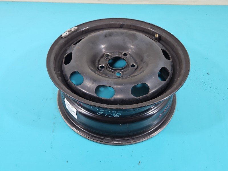 Felga stalowa 15" Skoda Roomster Szerokość felgi: 6.0", Rozstaw śrub: 5x100, Odsadzenie (ET): 38, czarny, 6j et38 5x100