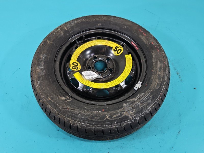 Koło zapasowe 14" dojazdowe dojazdówka Seat Ibiza IV 6J Rozstaw śrub: 5x100, Dunlop, R14 5J 5X100 ET35 Koło zapasowe 14" dojazdowe dojazdówka Seat Ibiza IV 6J Rozstaw śrub: 5x100, Dunlop, R14 5J 5X100 ET35