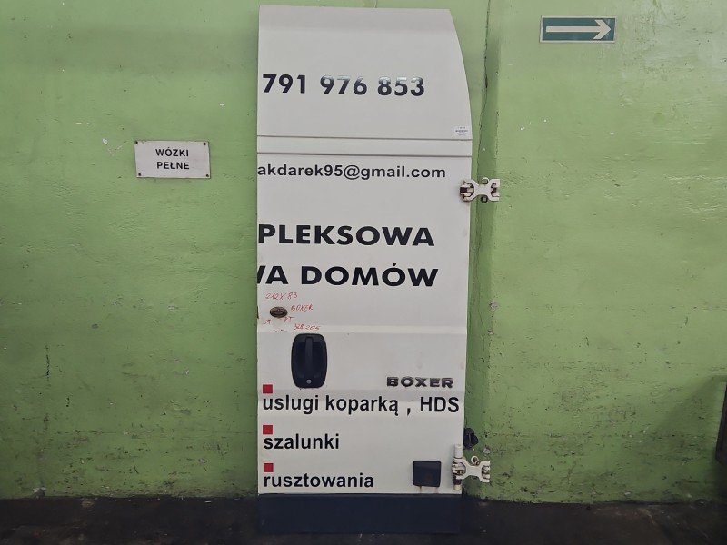 Drzwi tył prawe Peugeot Boxer II HB 5d biały EWP Drzwi tył prawe Peugeot Boxer II HB 5d biały EWP