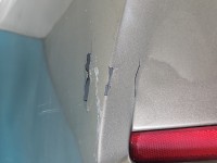 Zderzak tył Toyota Corolla E21 19- beżowy 6x1 sedan