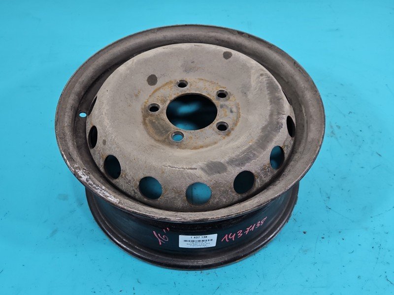 Felga stalowa 16" Renault Master III 10-19 Szerokość felgi: 6.5", Rozstaw śrub: 5x130, Odsadzenie (ET): 66, RENAULT, R16... Felga stalowa 16" Renault Master III 10-19 Szerokość felgi: 6.5", Rozstaw śrub: 5x130, Odsadzenie (ET): 66, RENAULT, R16...