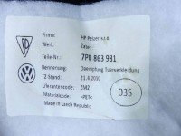 Tapicerka drzwi tył prawa boczek Vw Touareg II 10-18 7P0863981