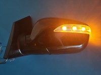 Lusterko lewe Hyundai Ix35 elektryczny, Europejska, Kod lakieru: 1K, 8pin składane elektrycznie, rysy na obudowie europa