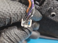Lusterko lewe Mazda 2 II DE czarny, malowana, elektryczny, Europejska, Kod lakieru: 35N, porysowany lakier. Odpryski. 7pin...
