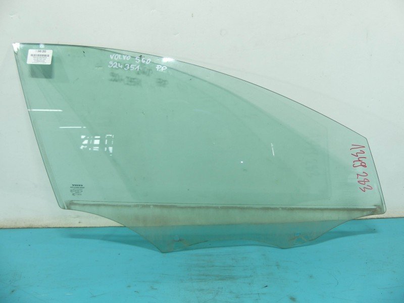 Szyba drzwi przód prawa VOLVO S60 II 10- sedan