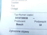 testowany Pompowtryskiwacz 0414720038, 038130073AK 1.9 tdi