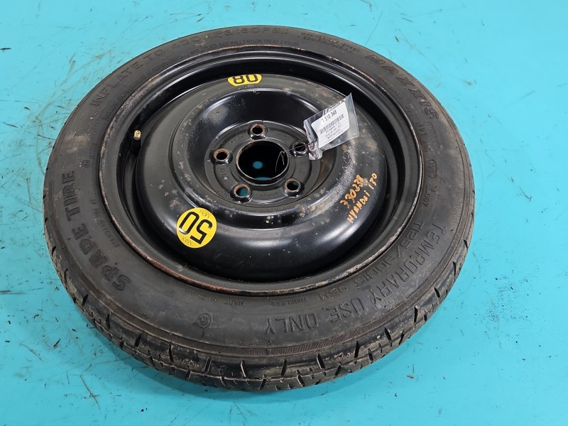 Koło zapasowe 15" dojazdowe dojazdówka Hyundai I30 I 07-12 Rozstaw śrub: 5x115, Hankook, HYI1530556, 125/80R15 HANKOOK 5X115...