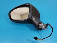 Lusterko lewe Renault Clio V 19- 9pin .rysy, składane elektrycznie CZARNY Tekpn europa