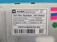 Wyświetlacz monitor Opel Astra IV J 95196687