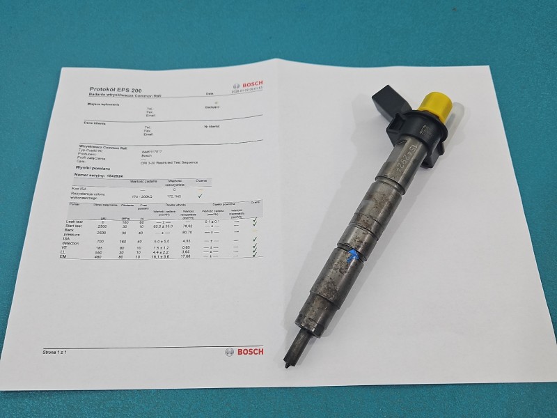 Wtryskiwacz BMW X6 E71 0445117017 3.0d