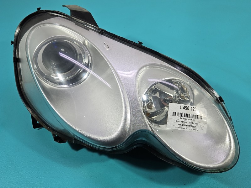 Reflektor prawy lampa przód Smart Forfour I 04-06 EUROPA