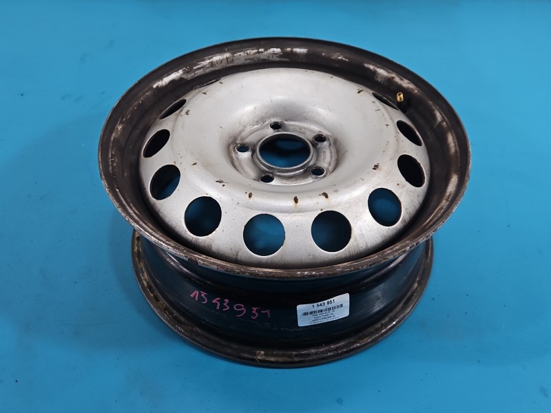 Felga stalowa 16" Toyota Proace City Szerokość felgi: 6.5", Rozstaw śrub: 5x108, Odsadzenie (ET): 42, TOYOTA, 1543951, R16...