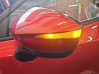 Lusterko lewe Mazda CX-3 14-21 elektryczny, Europejska, Kod lakieru: 41V, składane elektrycznie, rysy na obudowie, 9 pinów...