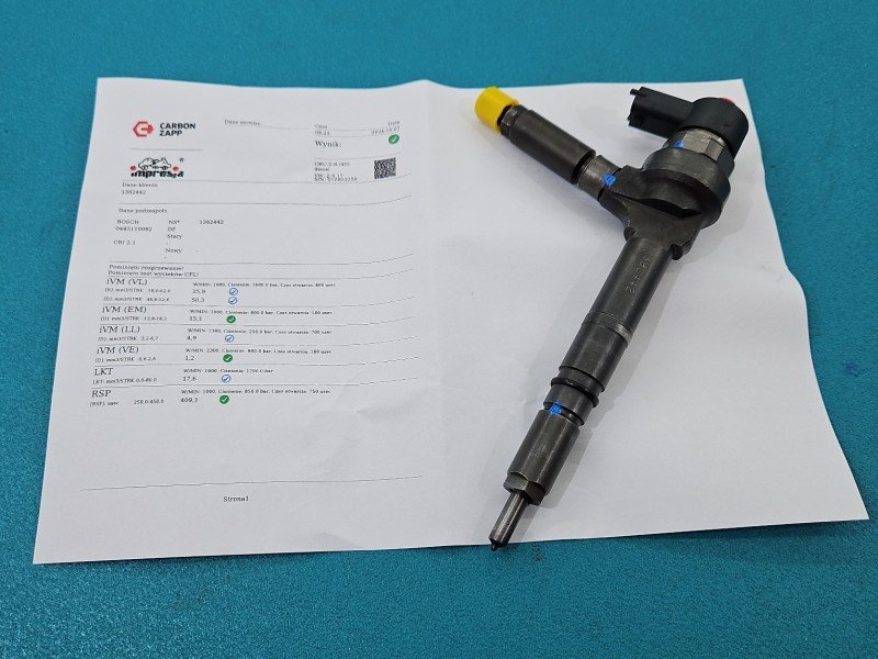 TESTOWANY Wtryskiwacz 0445110082 Honda Civic VII 1.7 citd 101KM