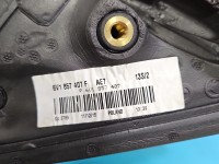 Lusterko lewe Skoda Fabia III biały, elektryczny, Europejska, Kod lakieru: LF9E, 6pin. Rysy na obudowie / BIAŁY LF9E europa