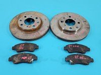 Tarcze hamulcowe przód klocki Honda Jazz II 1.3 wiel Europejska, 224/21mm z klockami