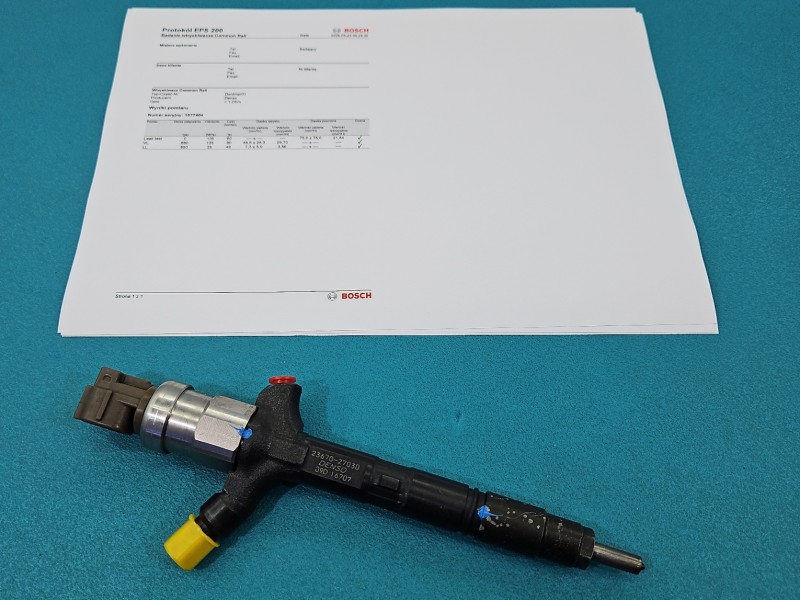 TESTOWANY Wtryskiwacz 23670-27030 Toyota Rav4 II 00- 2.0 D4D 1CD 133KM