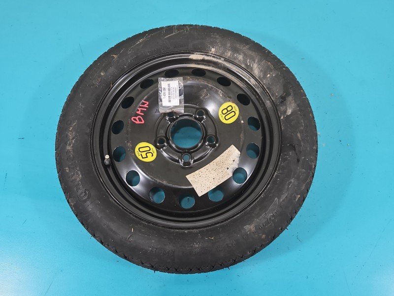 Koło zapasowe 16" dojazdowe dojazdówka Bmw e46 Rozstaw śrub: 5x120, Continental, 115 mm, Profil opony: 90, 115/90/R16 5X120... Koło zapasowe 16" dojazdowe dojazdówka Bmw e46 Rozstaw śrub: 5x120, Continental, 115 mm, Profil opony: 90, 115/90/R16 5X120...