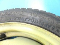 Koło zapasowe 14" dojazdowe dojazdówka Toyota Yaris I Rozstaw śrub: 4x100, R14 Toyo 115 /70/14 2000R 4X100