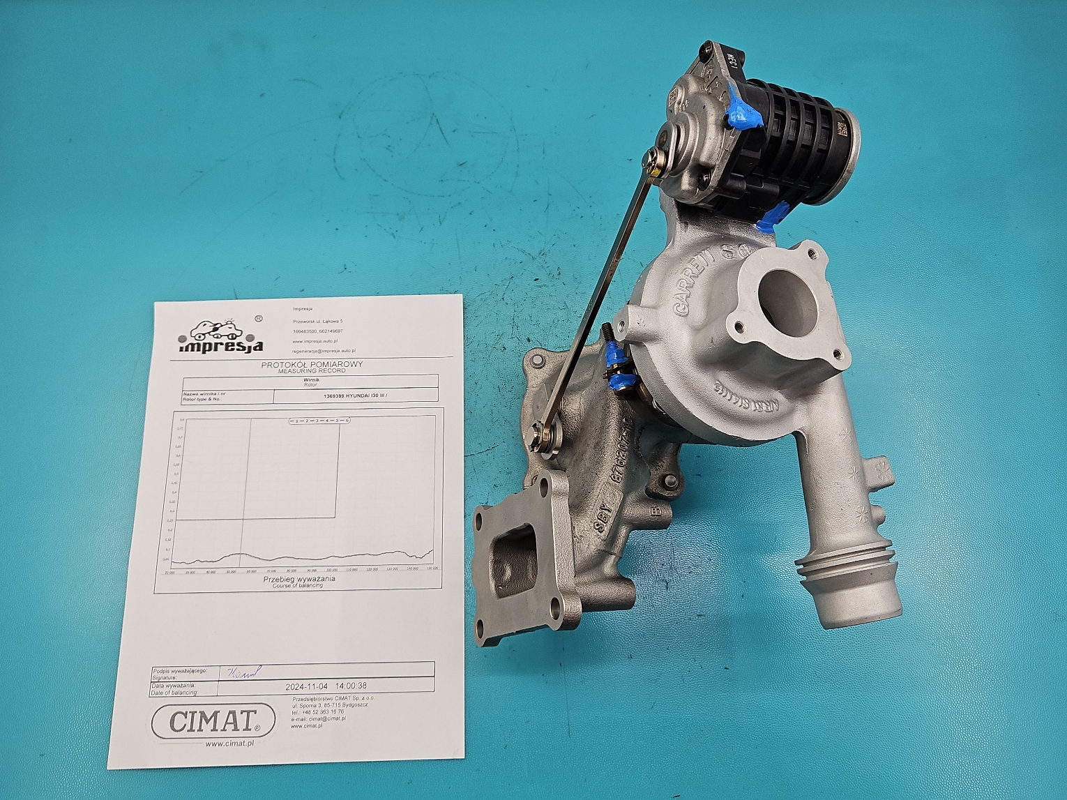 Turbosprężarka Regenerowana Hyundai I30 III 2016- 28231