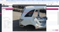 Błotnik tył prawy Mercedes W246 biały 650 ćwiartka