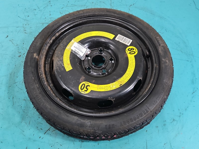 Koło zapasowe 18" dojazdowe dojazdówka Vw Golf plus Rozstaw śrub: 5x112, Continental, 125 mm, Profil opony: 70, Kod...