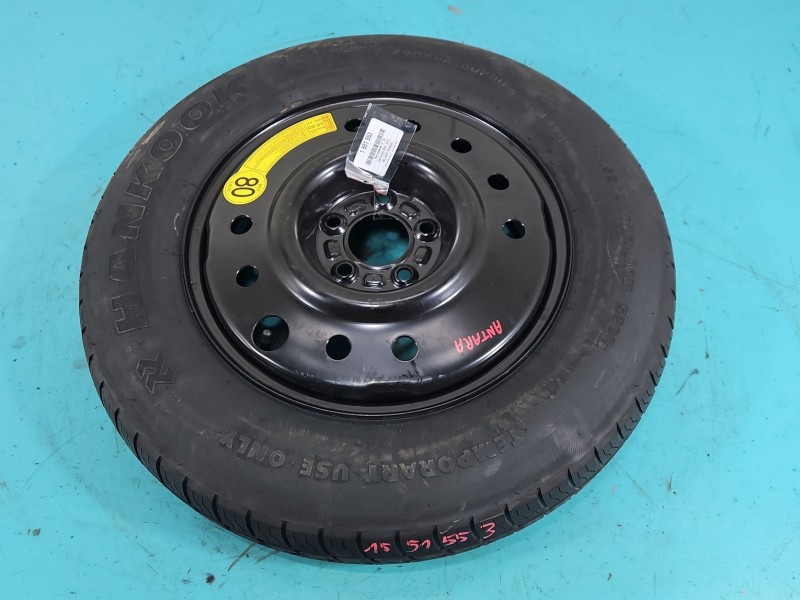 Koło zapasowe 16" dojazdowe dojazdówka Opel Antara Rozstaw śrub: 5x115, Hankook, 155 mm, Profil opony: 90, IMPRK1551553,...