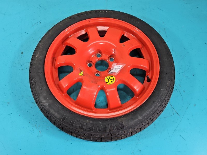 Koło zapasowe 18" dojazdowe dojazdówka Jaguar XE Rozstaw śrub: 5x108, Pirelli, 115 mm, Profil opony: 85, 5x108 R18 115/85, XE1 Koło zapasowe 18" dojazdowe dojazdówka Jaguar XE Rozstaw śrub: 5x108, Pirelli, 115 mm, Profil opony: 85, 5x108 R18 115/85, XE1