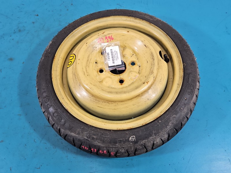 Koło zapasowe 14" dojazdowe dojazdówka Toyota Yaris I Rozstaw śrub: 4x98, Dunlop, IMPRK1613685, 4x100 R14 4X100 ET45...