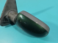 Lusterko lewe Renault Megane I zielony, malowana, elektryczny, 5pin, wyblaknięty lakier europa