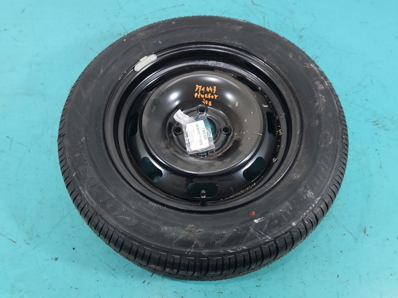 Koło zapasowe 15" dojazdowe dojazdówka Peugeot 208 I Rozstaw śrub: 4x108, Bridgestone, 185 mm, Profil opony: 65, Waga...