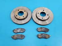 Tarcze hamulcowe przód klocki Hyundai Matrix 1.6 16V Hyundai, średnica 257,5grubość 24 komplet z klockami