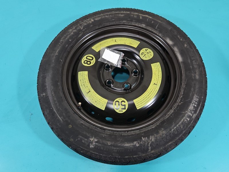 Koło zapasowe 16" dojazdowe dojazdówka Mercedes W169 Rozstaw śrub: 5x112, Continental, 125 mm, Profil opony: 90, 125/90 ET...