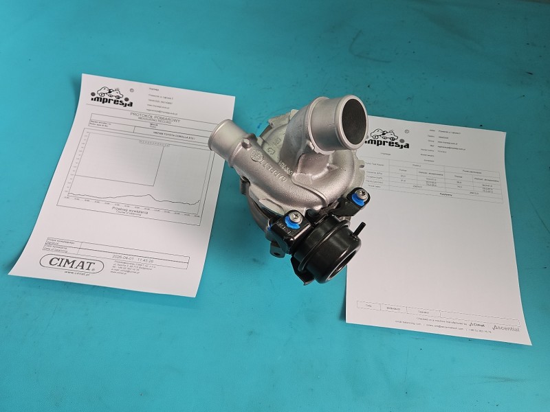 Turbosprężarka Regenerowana Toyota Corolla E12 1.4 D4D 90KM 751418-2, 17201-0N010, IEK02578F