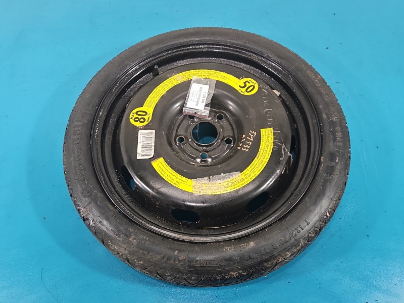 Koło zapasowe 16" dojazdowe dojazdówka Audi A3 8P Rozstaw śrub: 5x112, Continental, 125 mm, Profil opony: 70, IMPRK1555049,...
