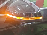 Lusterko lewe Audi A4 B9 elektryczny, Europejska, Kod lakieru: LY9T, Składane elektrycznie, pęknięcie na kierunkowskazie,...