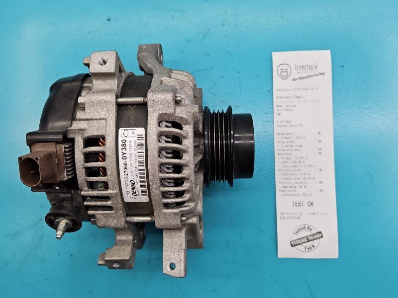 TEST Alternator Toyota Yaris III 27060-0Y380, MS1042114141 1.5 VVTi