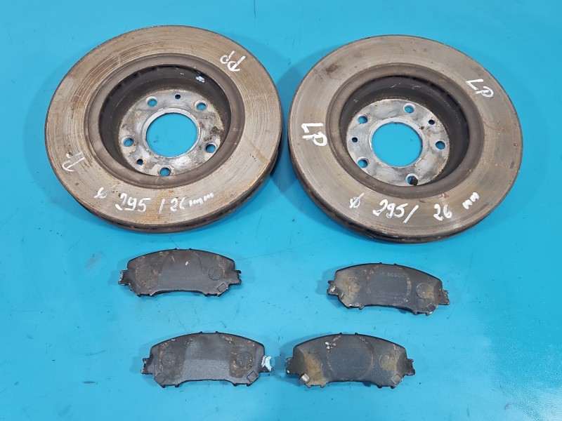 Tarcze hamulcowe przód klocki Renault Kadjar 1.2 TCe 295 \26mm + KLOC KI BOSCH