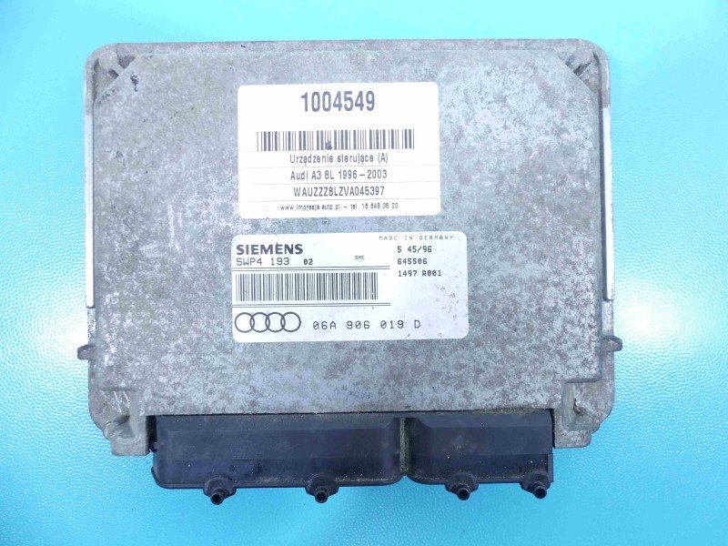 Komputer Audi A3 8L 06A906019D, 5WP4193 1.6 SR