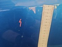 Drzwi przód lewe Peugeot 307 5d niebieski KMF