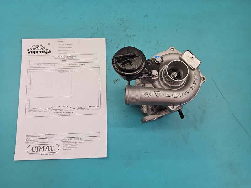 Turbosprężarka Regenerowana Dacia Logan I 05-14 1.5 dci 86KM 54359700002, 54359880002, 189536H118218