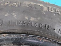 Koło zapasowe 15" dojazdowe dojazdówka Alfa romeo 147 Rozstaw śrub: 5x98, Continental, 125 mm, Profil opony: 80, ET 35 R15...