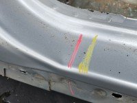 Próg lewy SŁUPEK ŚRODKOWY B Ford Fusion USA 2012-2020 sedan 4d srebrny